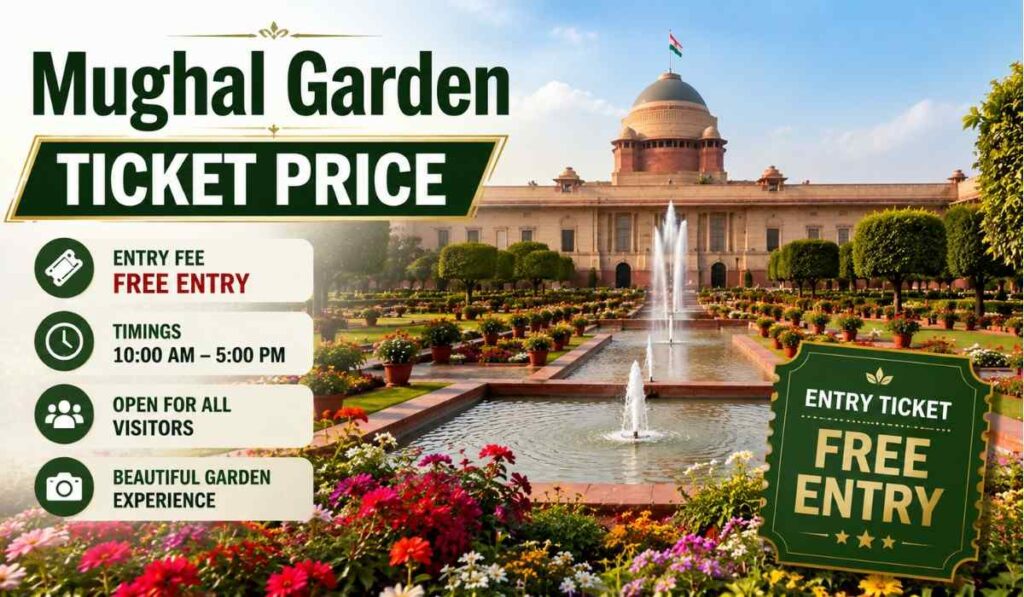 Mughal Garden Ticket Price