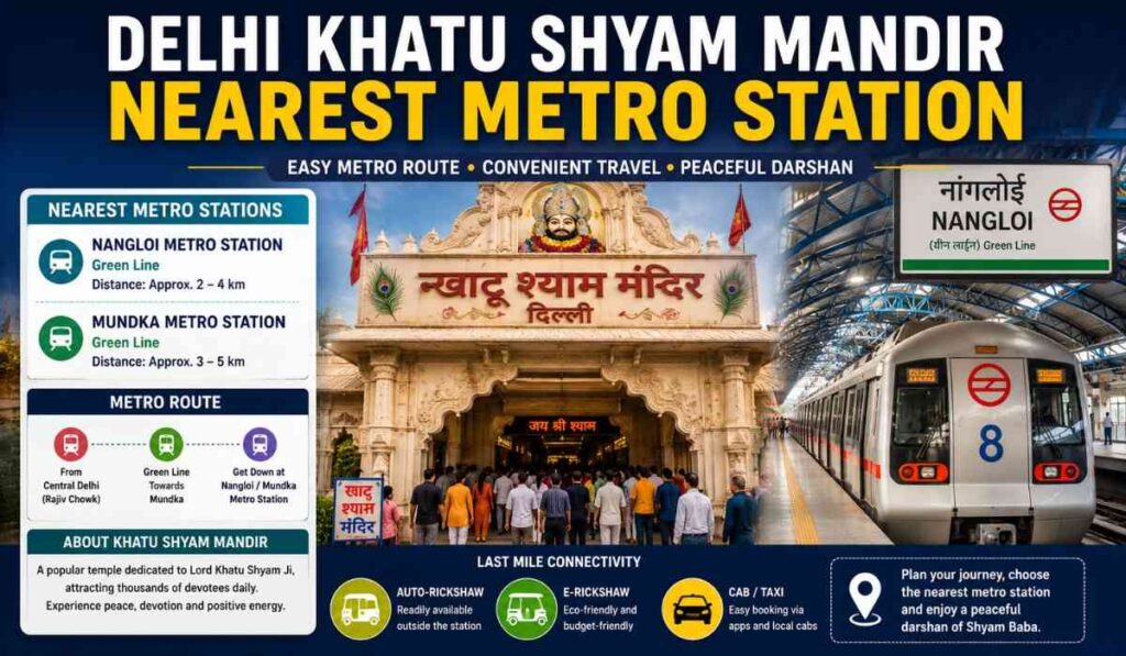 Delhi Khatu Shyam Mandir Nearest Metro Station