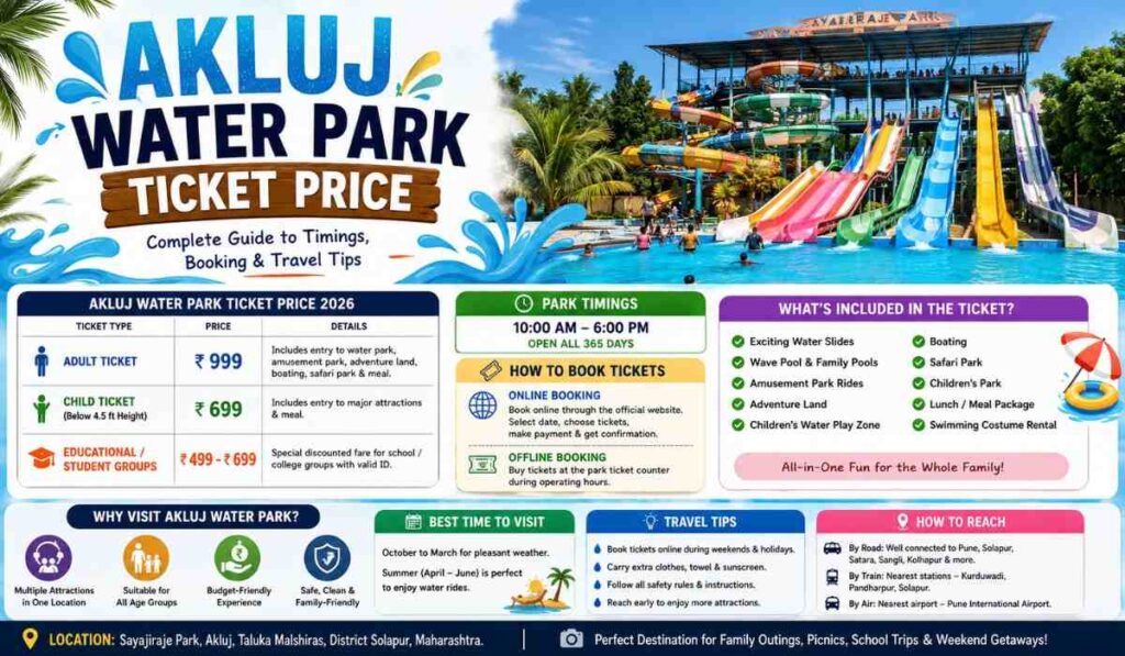 Akluj Water Park Ticket Price