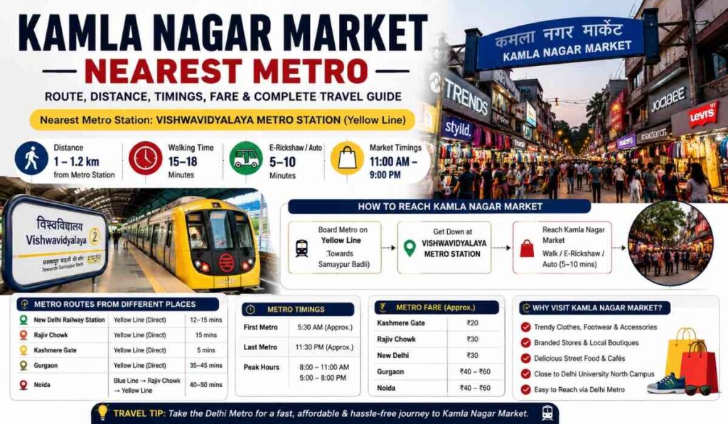 Kamla Nagar Market Nearest Metro
