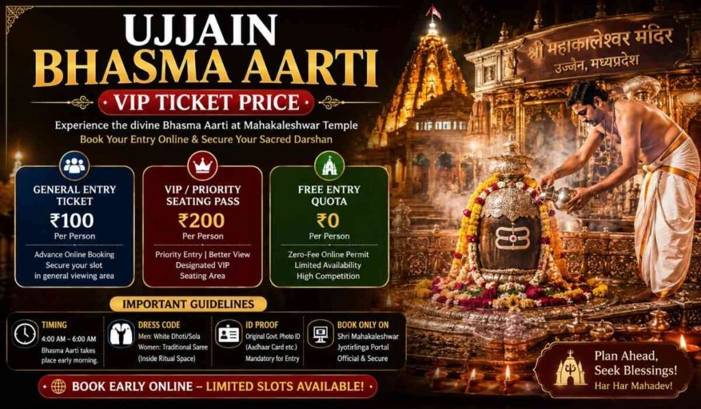 Ujjain Bhasma Aarti VIP Ticket Price