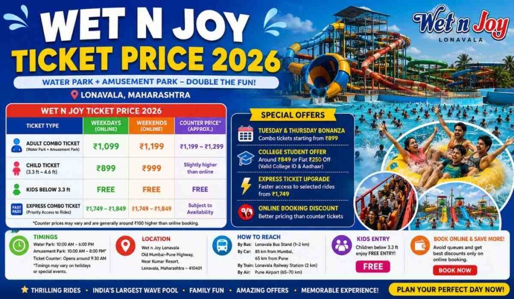Wet n Joy Ticket Price