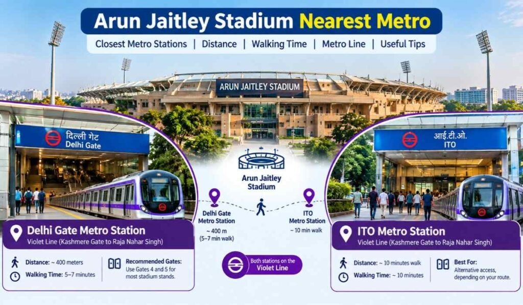 Arun Jaitley Stadium Nearest Metro