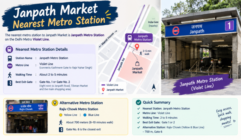 Janpath Market Nearest Metro Station