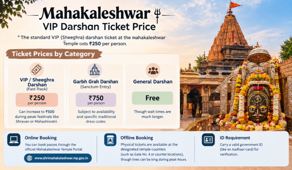 Mahakaleshwar VIP Darshan Ticket Price