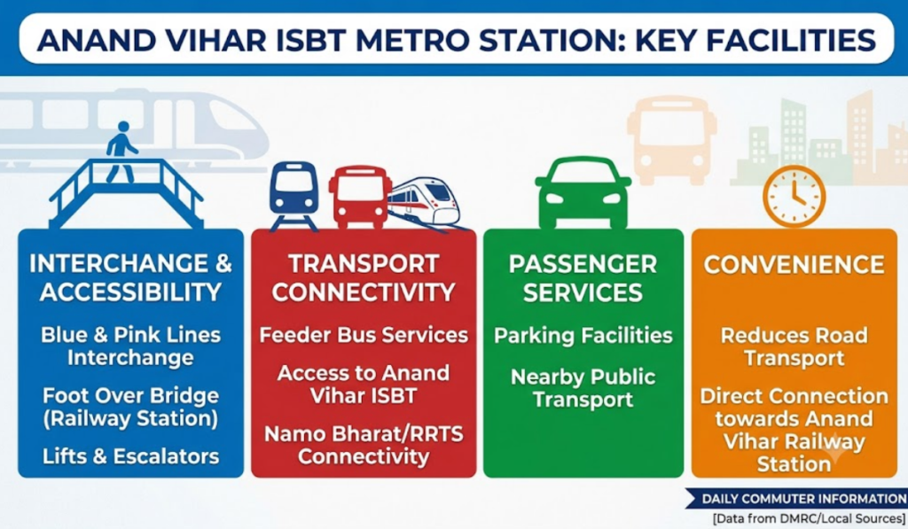 Anand Vihar Railway Station Nearest Metro