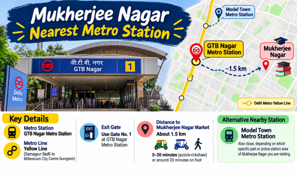 Mukherjee Nagar Nearest Metro Station
